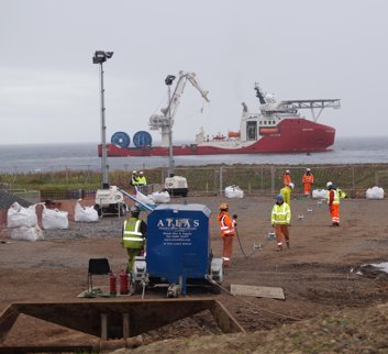 MeyGen tidal array's subsea export cables successfully deployed in just four days at Pentland Firth, Scotland.