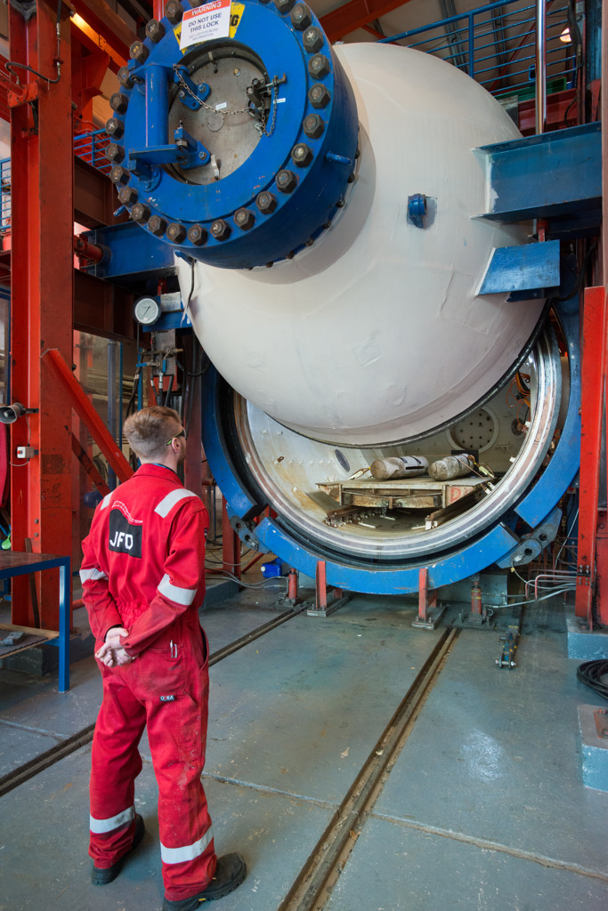 Sculptures subjected to pressure testing at JFD's National Hyperbaric Centre for artist's experiment.