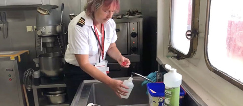 The team from Martek has been working with the Manchester Port Health Authority (MPHA) to show ships’ crews how to test water for harmful bacterium.