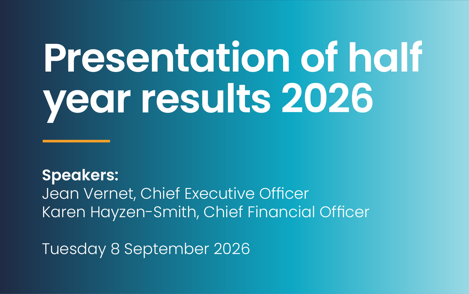 2026 Half year results recording transcript icon