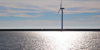 Wind Turbines At Beach In Changhua Taiwan